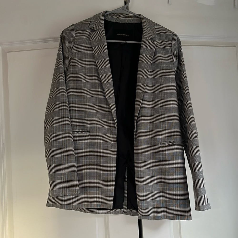 Banana Republic Blazer in grey check, size 0